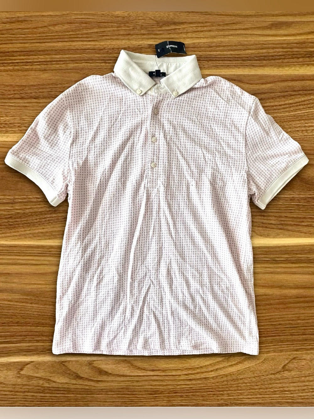 NEW Express Men’s Cotton Polo Small Peach Casual Preppy Smart Casual Ivy League